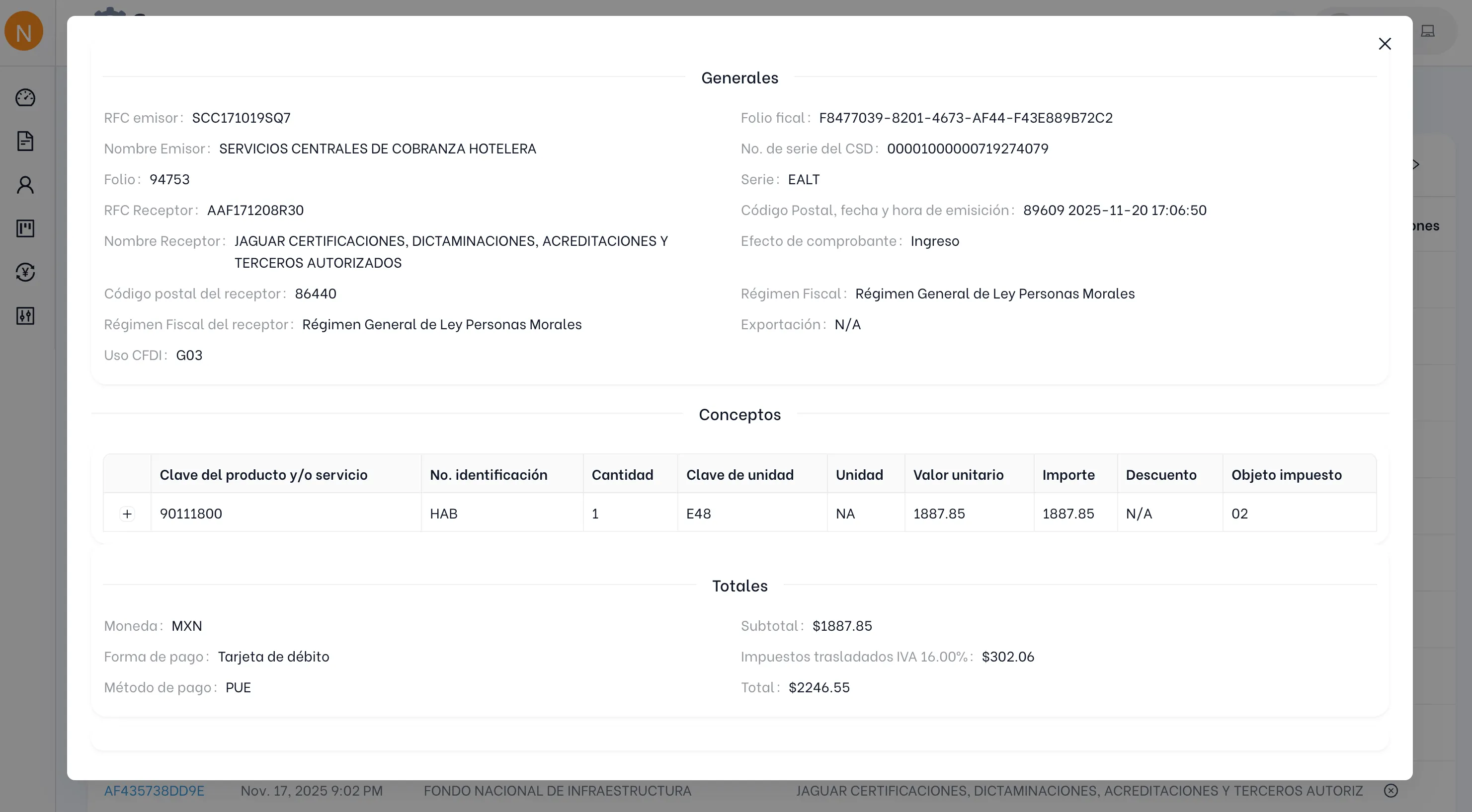 Sistema de Comprobación de Gastos captura 5