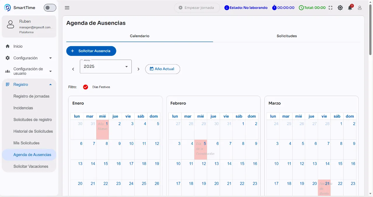 Sistema de control de asistencia captura 5